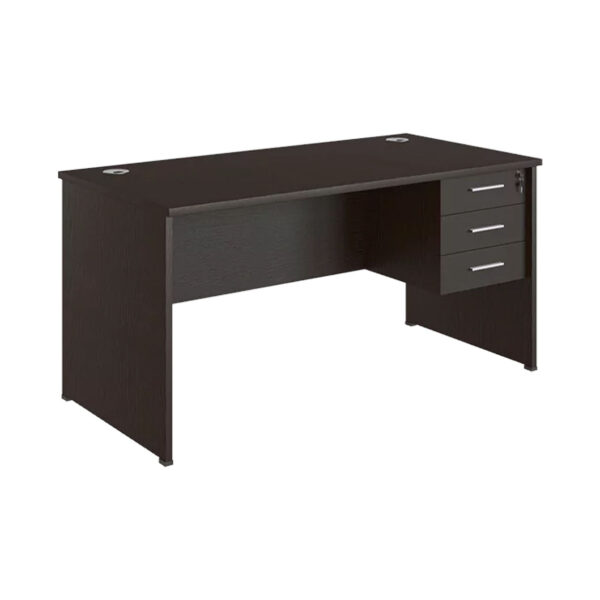 1500mm x 750mm 3 Drawer Office Desk (Wenge)
