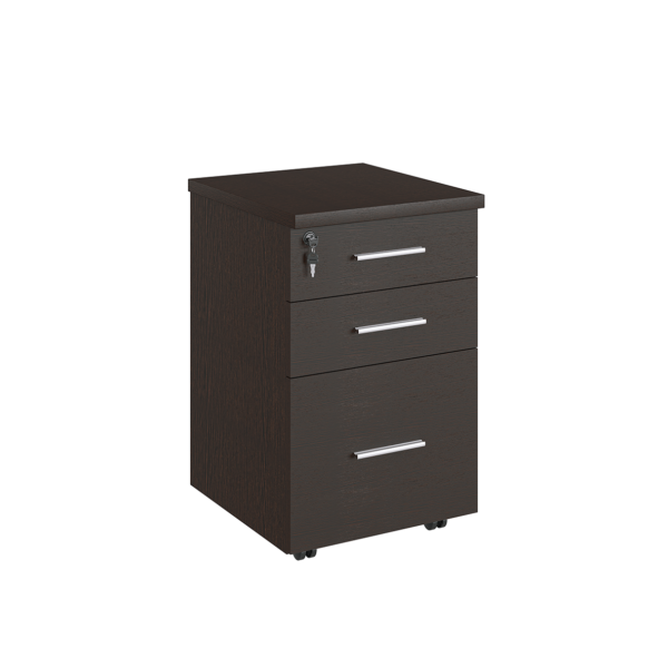 3 Drawer Mobile Pedestal (Wenge)