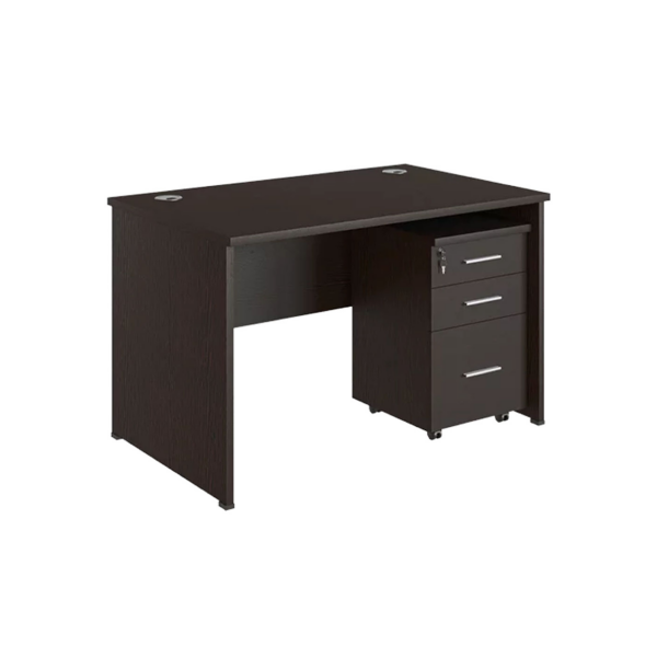 1200mm x 750mm 3 Drawer Mobi Office Desk (Wenge)